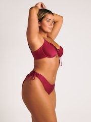 Boux Avenue Red Ibiza Eyelet Bikini Bottoms - Image 1 of 3