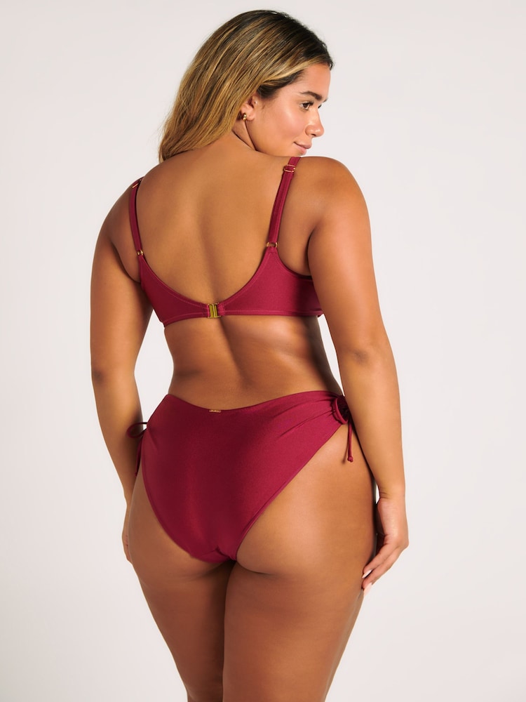 Boux Avenue Red Ibiza Eyelet Bikini Bottoms - Image 2 of 3