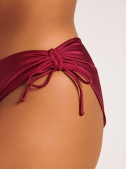 Boux Avenue Red Ibiza Eyelet Bikini Bottoms - Image 3 of 3