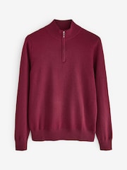 Pure Collection Cashmere Quarter Zip Sweater - Image 4 of 4