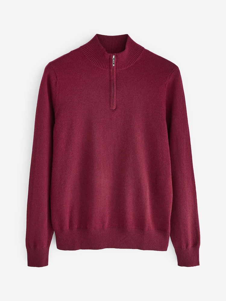 Pure Collection Cashmere Quarter Zip Sweater - Image 4 of 4
