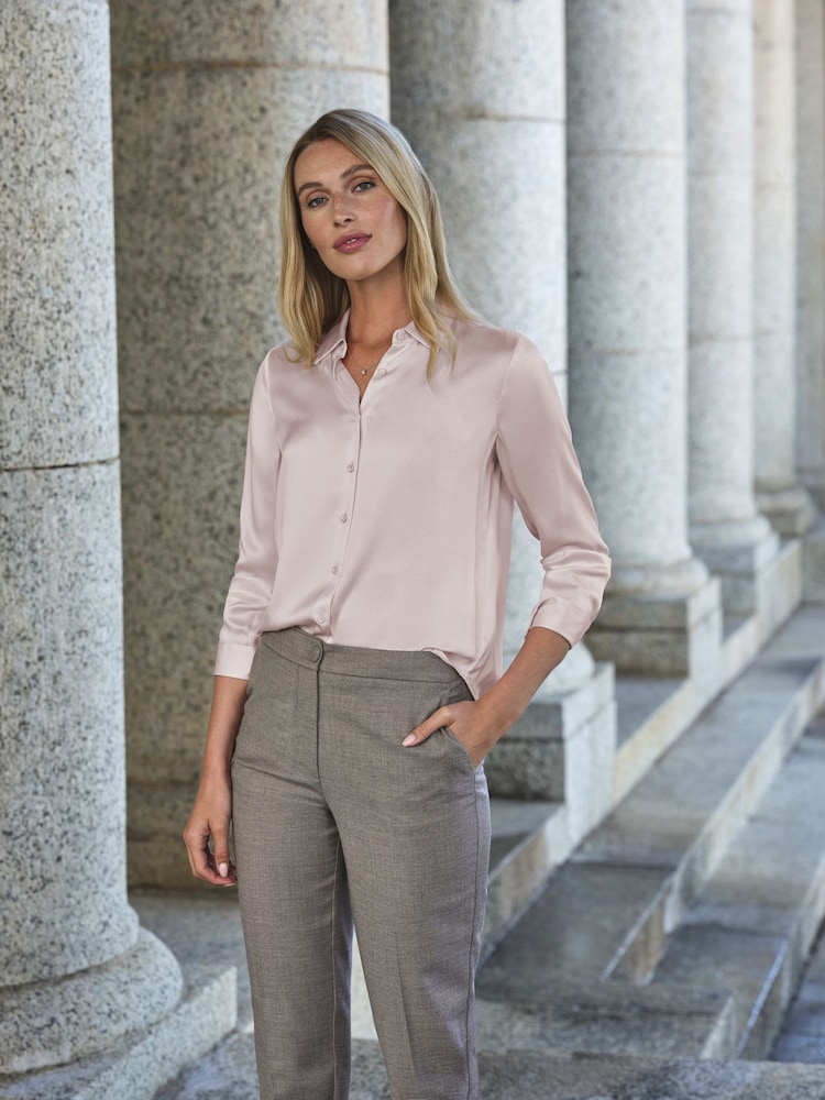Pure Collection Loose Fit Pure Silk Long Sleeve Shirt - Image 1 of 3