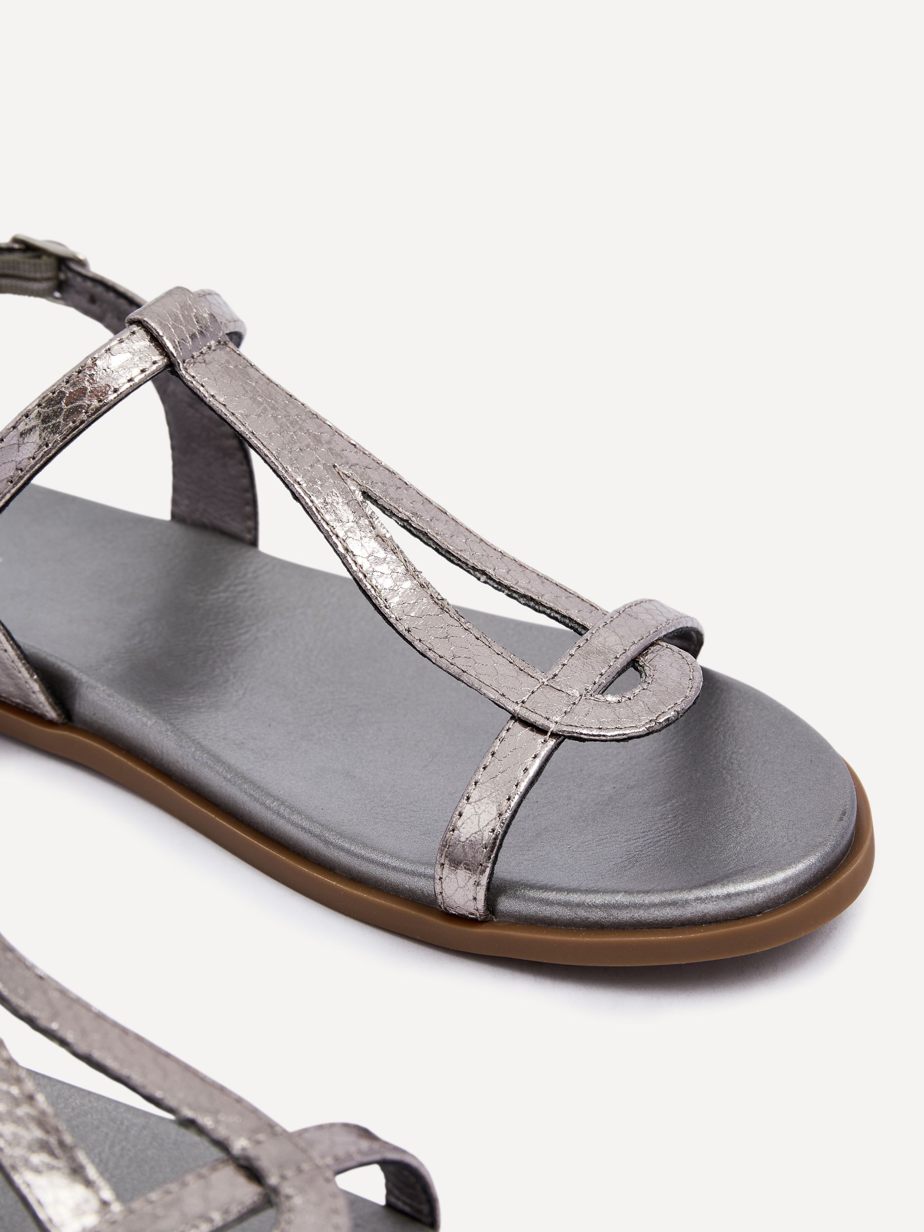 Buy Linzi Silver Luxor Textured T-Bar Sandals from Next USA