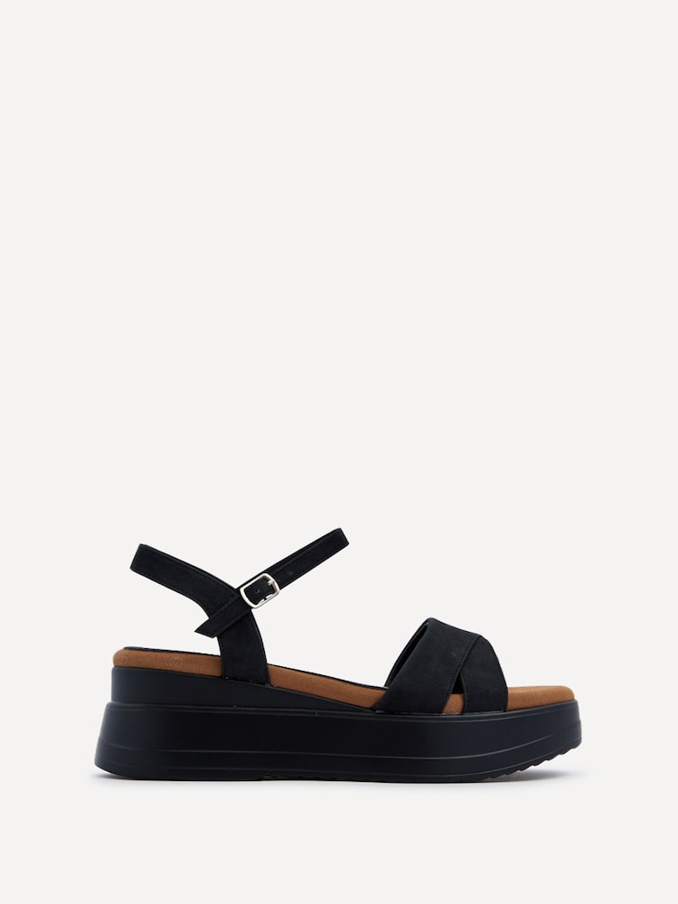 Linzi Black Maple Crossover Sandals With Ankle Strap - Image 2 of 5