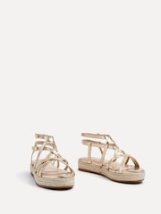 Linzi Gold Dezi Strapped Flatform Sandals - Image 4 of 6