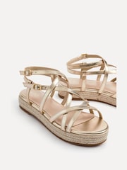 Linzi Gold Dezi Strapped Flatform Sandals - Image 5 of 6