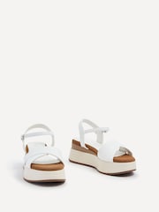 Linzi White Maple Crossover Sandals With Ankle Strap - Image 3 of 5