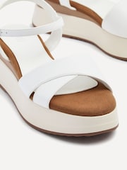 Linzi White Maple Crossover Sandals With Ankle Strap - Image 4 of 5
