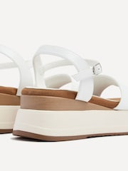 Linzi White Maple Crossover Sandals With Ankle Strap - Image 5 of 5