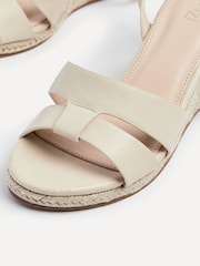 Linzi Nude Bahia Plaited Straw Wedges With Ankle Strap - Image 4 of 5
