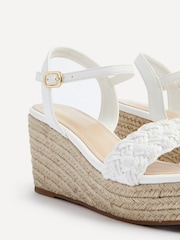 Linzi White Eden Plaited Front Strap Rope Wedges - Image 4 of 5