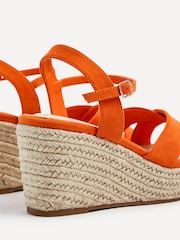 Linzi Orange Vision Crossover Rope Detail Wedges - Image 5 of 5