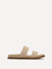Linzi Nude Fion Flat Two Part Sliders - Image 2 of 5
