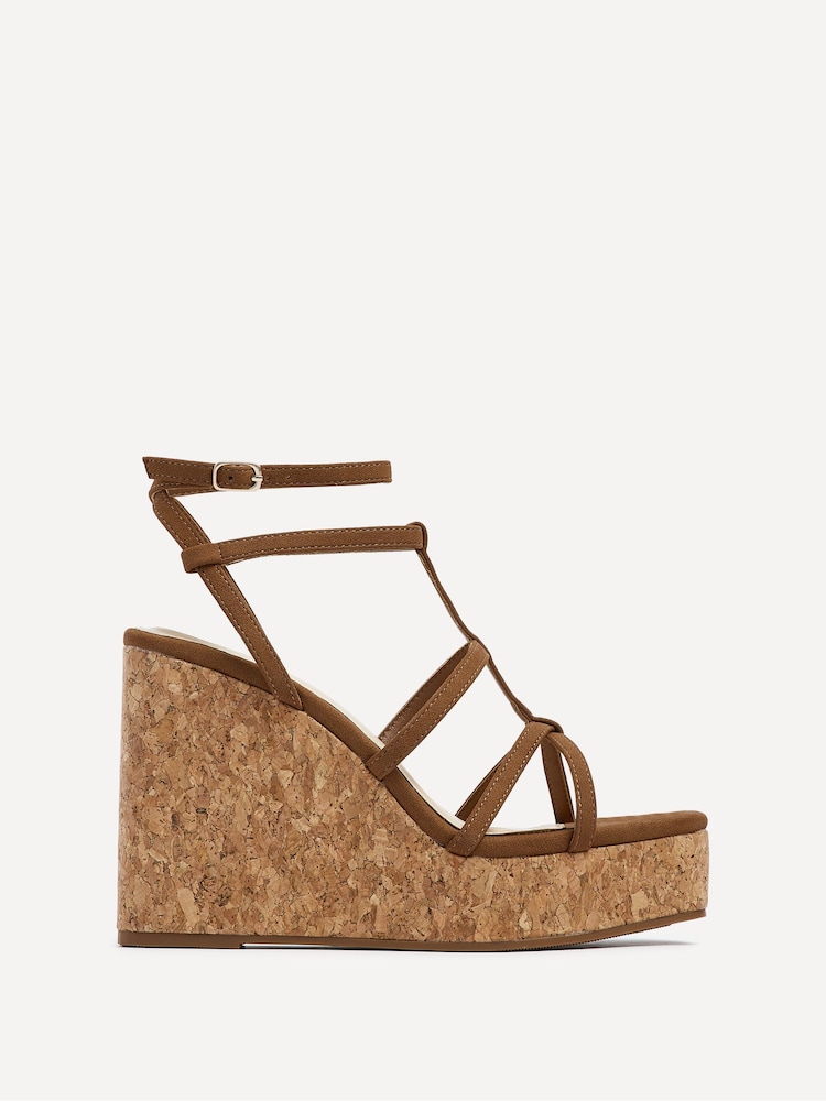 Braun - Linzi Barbados Riemchensandalen mit Keilabsatz aus Kork - Bild 2 von 5 Braun - Linzi Barbados Riemchensandalen mit Keilabsatz aus Kork - Bild 2 von 5