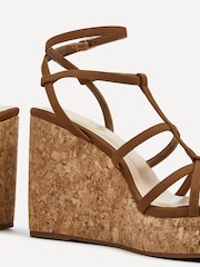 Braun - Linzi Barbados Riemchensandalen mit Keilabsatz aus Kork - Bild 5 von 5