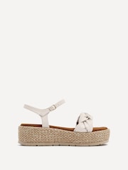 Linzi Nude Twist Flatform Sandals - Image 3 of 6