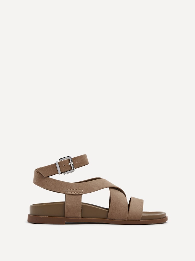 Linzi Nude Kay Round Toe Strappy Flat Sandals - Image 2 of 5 Linzi Nude Kay Round Toe Strappy Flat Sandals - Image 2 of 5
