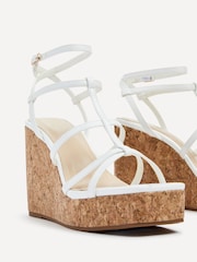 Weiß - Linzi Barbados Riemchensandalen mit Keilabsatz aus Kork - Bild 5 von 6