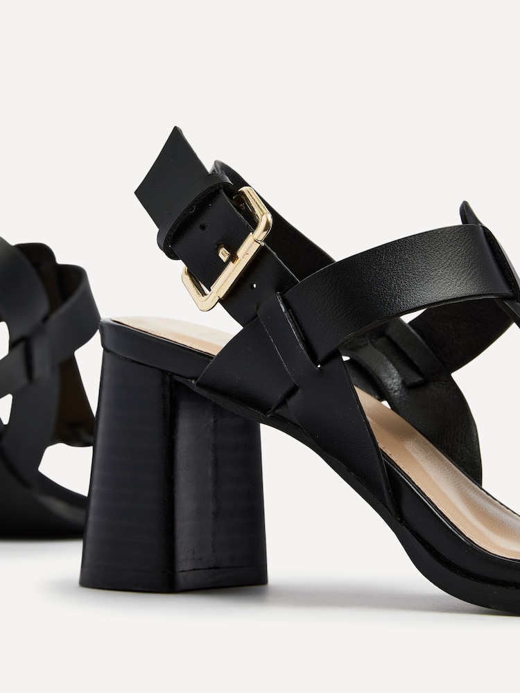 Linzi Black Cristina Block Heeled Sandals - Image 5 of 5