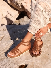 Linzi Brown Tour Closed Back Gladiator Style Sandals - Image 1 of 5