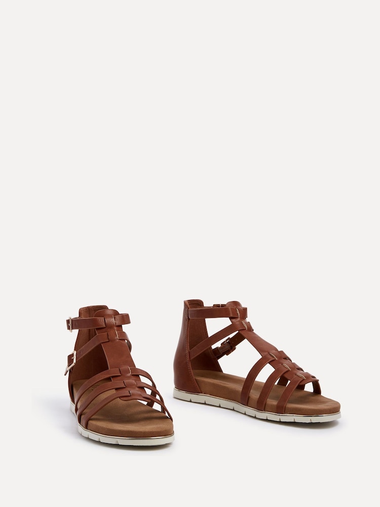 Linzi Brown Tour Closed Back Gladiator Style Sandals - Image 3 of 5