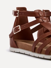Linzi Brown Tour Closed Back Gladiator Style Sandals - Image 4 of 5