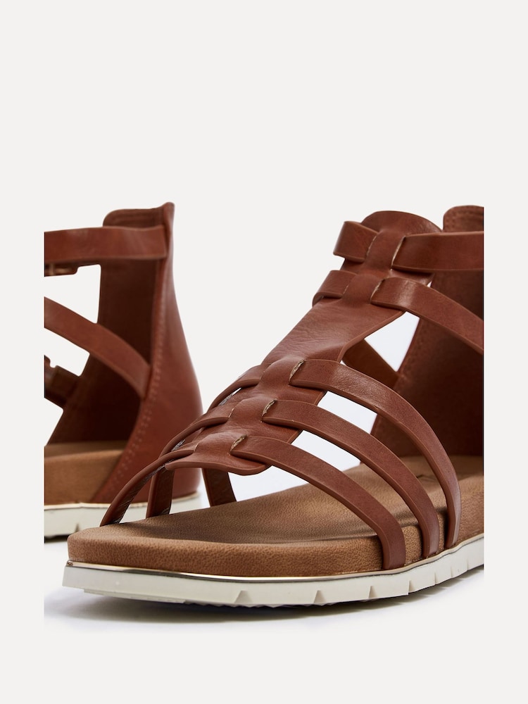 Linzi Brown Tour Closed Back Gladiator Style Sandals - Image 5 of 5