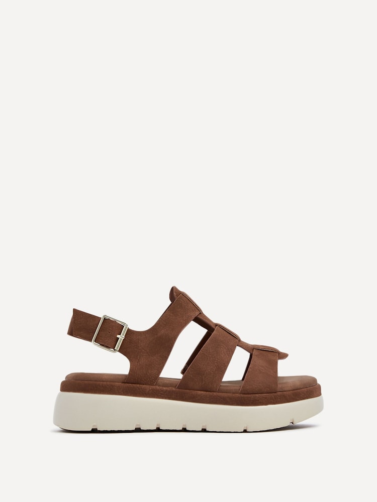 Linzi Brown Boston Slingback Gladiator Sandals - Image 2 of 5