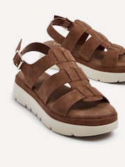 Linzi Brown Boston Slingback Gladiator Sandals - Image 4 of 5