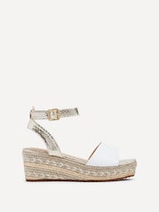 Linzi Gold Malaga Embellished Espadrille Flatform Sandals - Image 2 of 5