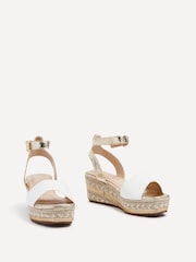 Linzi Gold Malaga Embellished Espadrille Flatform Sandals - Image 3 of 5