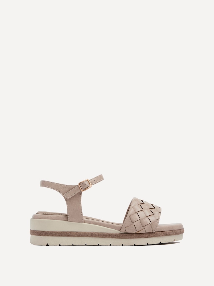 Linzi Nude Penny Flatform Sandals With Braided Strap - Image 2 of 5