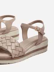 Linzi Nude Penny Flatform Sandals With Braided Strap - Image 5 of 5
