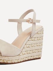 Linzi Nude Seraphina Wedges With Metallic Rope Detail - Image 5 of 5