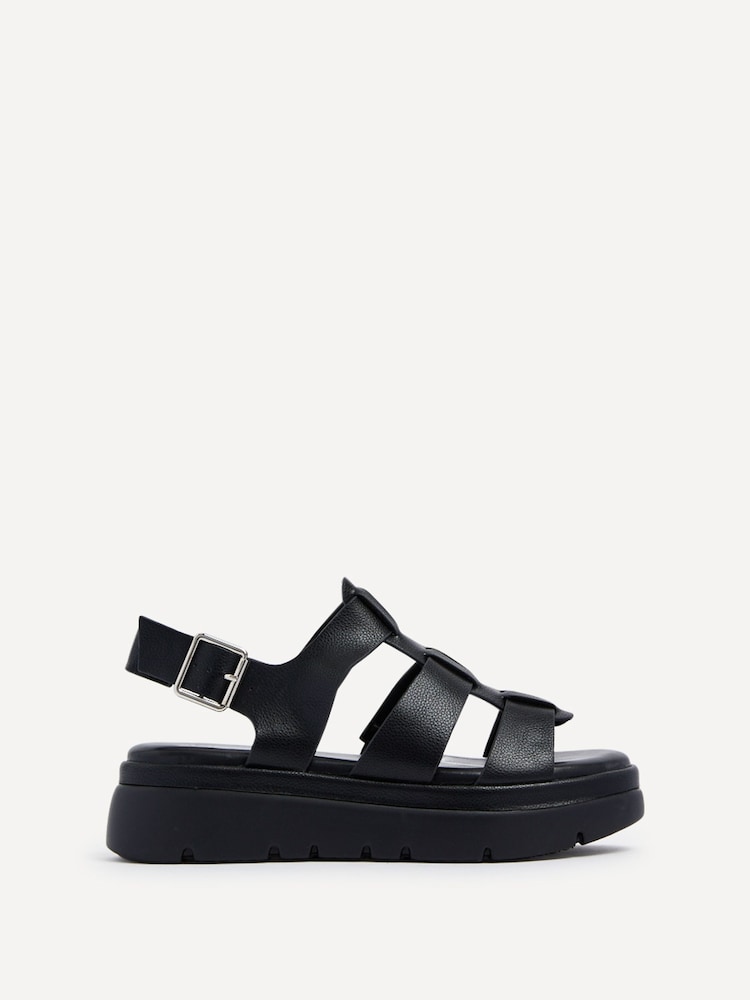 Schwarz - Linzi Boston Römersandalen mit Fersenriemen - Bild 2 von 5 Schwarz - Linzi Boston Römersandalen mit Fersenriemen - Bild 2 von 5