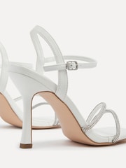 Linzi White Mesmerized Diamanté Embellished Strappy Heels - Image 4 of 5