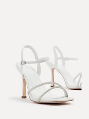 Linzi White Mesmerized Diamanté Embellished Strappy Heels - Image 5 of 5