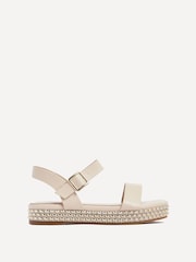 Linzi Cream Marine Embellished Sole Flatform Sandals - Image 2 of 5