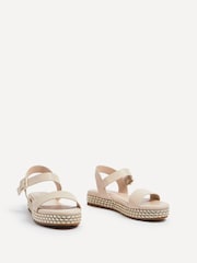 Linzi Cream Marine Embellished Sole Flatform Sandals - Image 3 of 5