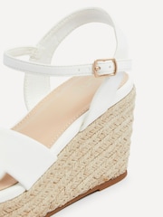 Linzi White Vision Crossover Rope Detail Wedges - Image 4 of 5