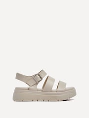 Linzi Cream Venus Double Strap Flatform Sandals - Image 2 of 5