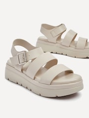 Linzi Cream Venus Double Strap Flatform Sandals - Image 3 of 5