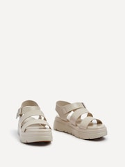 Linzi Cream Venus Double Strap Flatform Sandals - Image 4 of 5