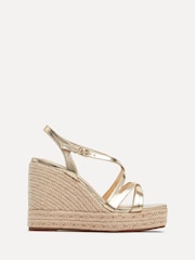Linzi Gold Lexie Strappy Square Toe Wedges - Image 2 of 5