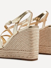 Linzi Gold Lexie Strappy Square Toe Wedges - Image 3 of 5