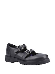 Schwarzes Leder - Hush Puppies Senior Ella Schwarze Lackschuhe - Bild 2 von 4