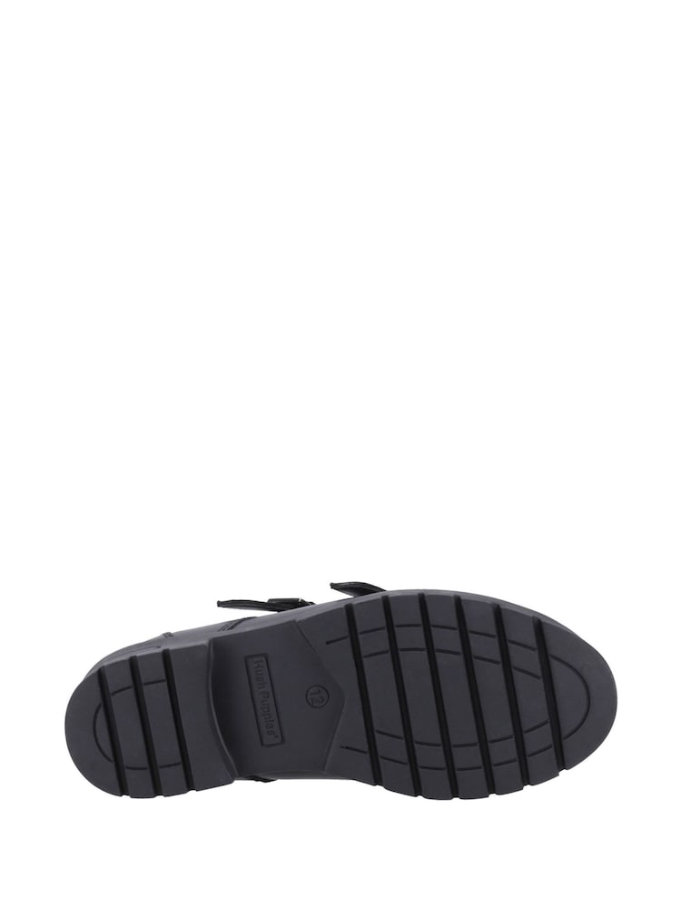 Schwarzes Leder - Hush Puppies Senior Ella Schwarze Lackschuhe - Bild 4 von 4