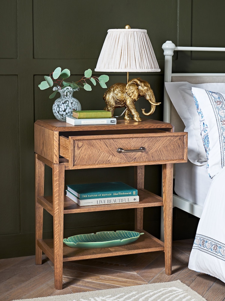 Nina Campbell Brown Tedworth 1 Drawer Bedside - Image 2 of 12