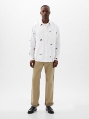 Gap White Dapper Dan Embroidered Oxford Shirt - Image 2 of 4