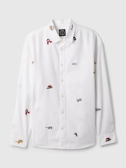 Gap White Dapper Dan Embroidered Oxford Shirt - Image 4 of 4